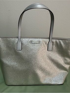 kate spade Silver Glitter Tote